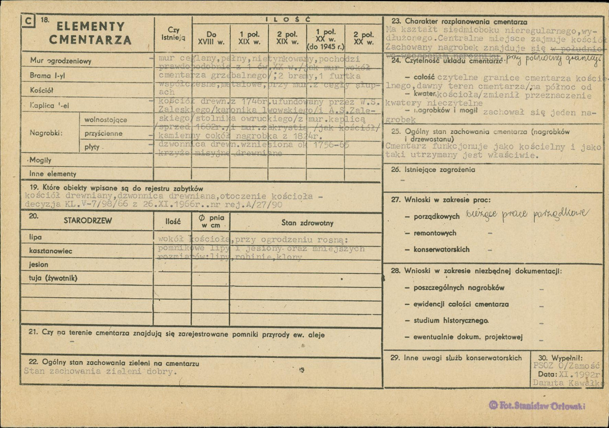 Karta cmentarza, skan nr 2