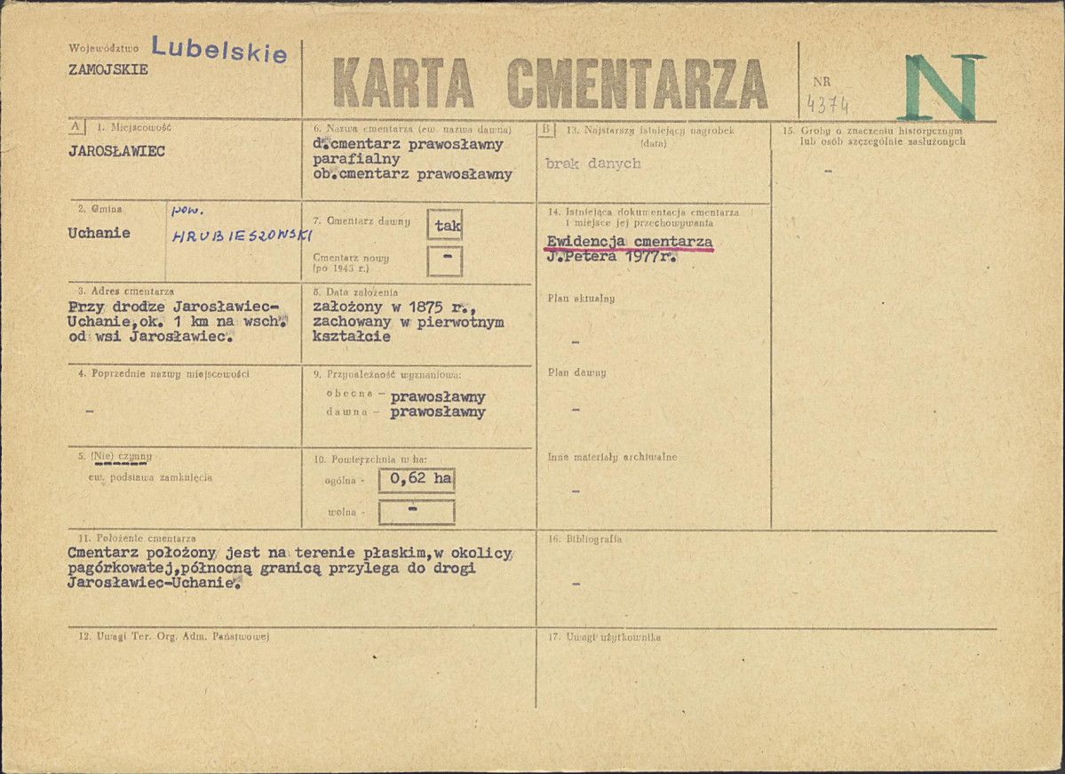 Karta cmentarza, skan nr 1