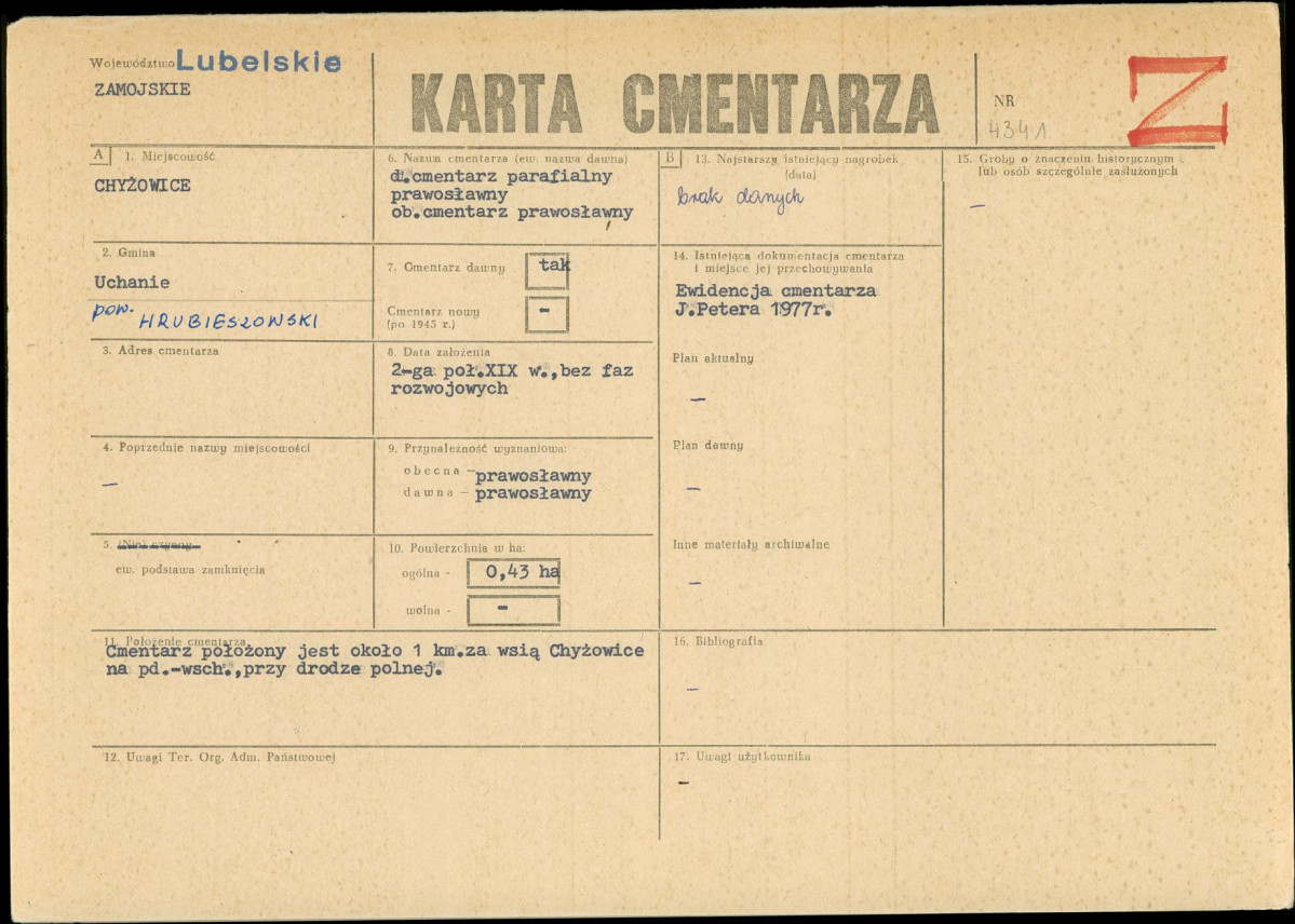 Karta cmentarza, skan nr 1