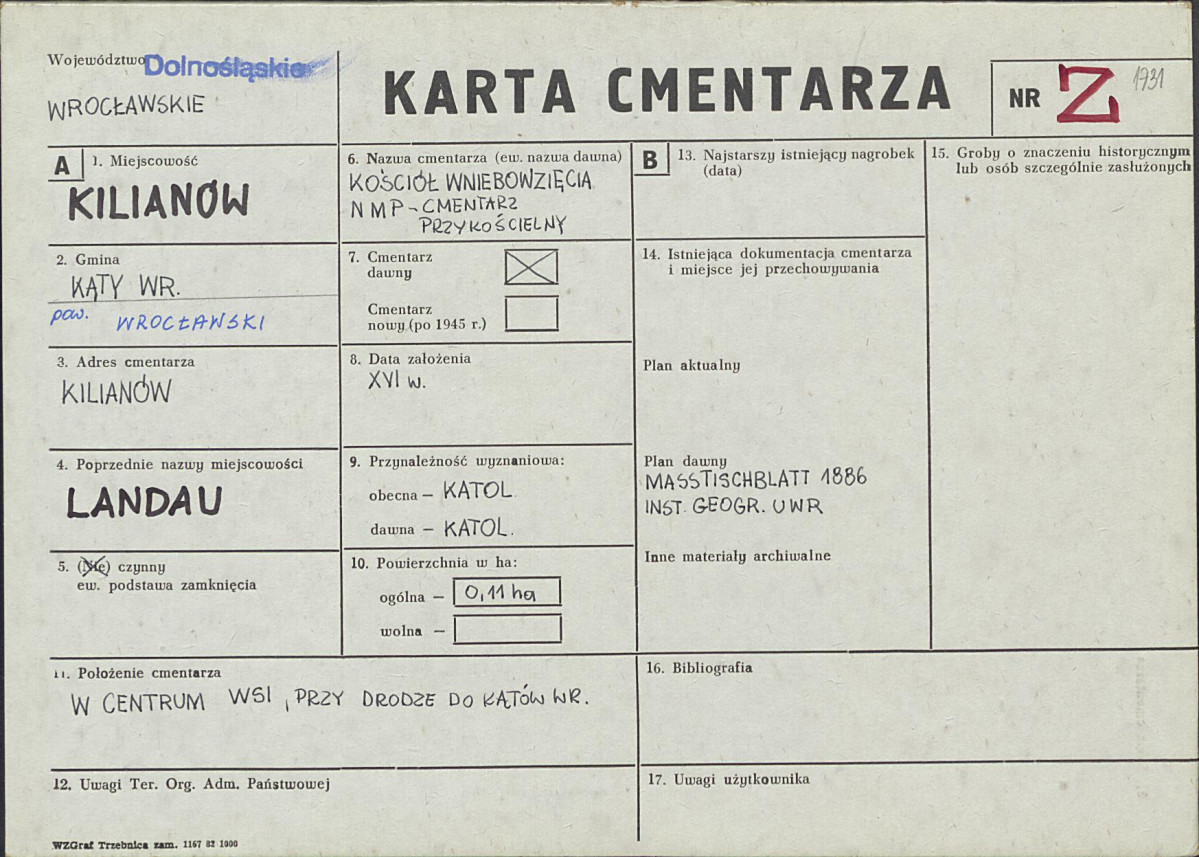 Karta cmentarza, skan nr 1