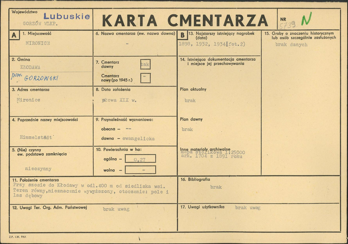 Karta cmentarza, skan nr 1