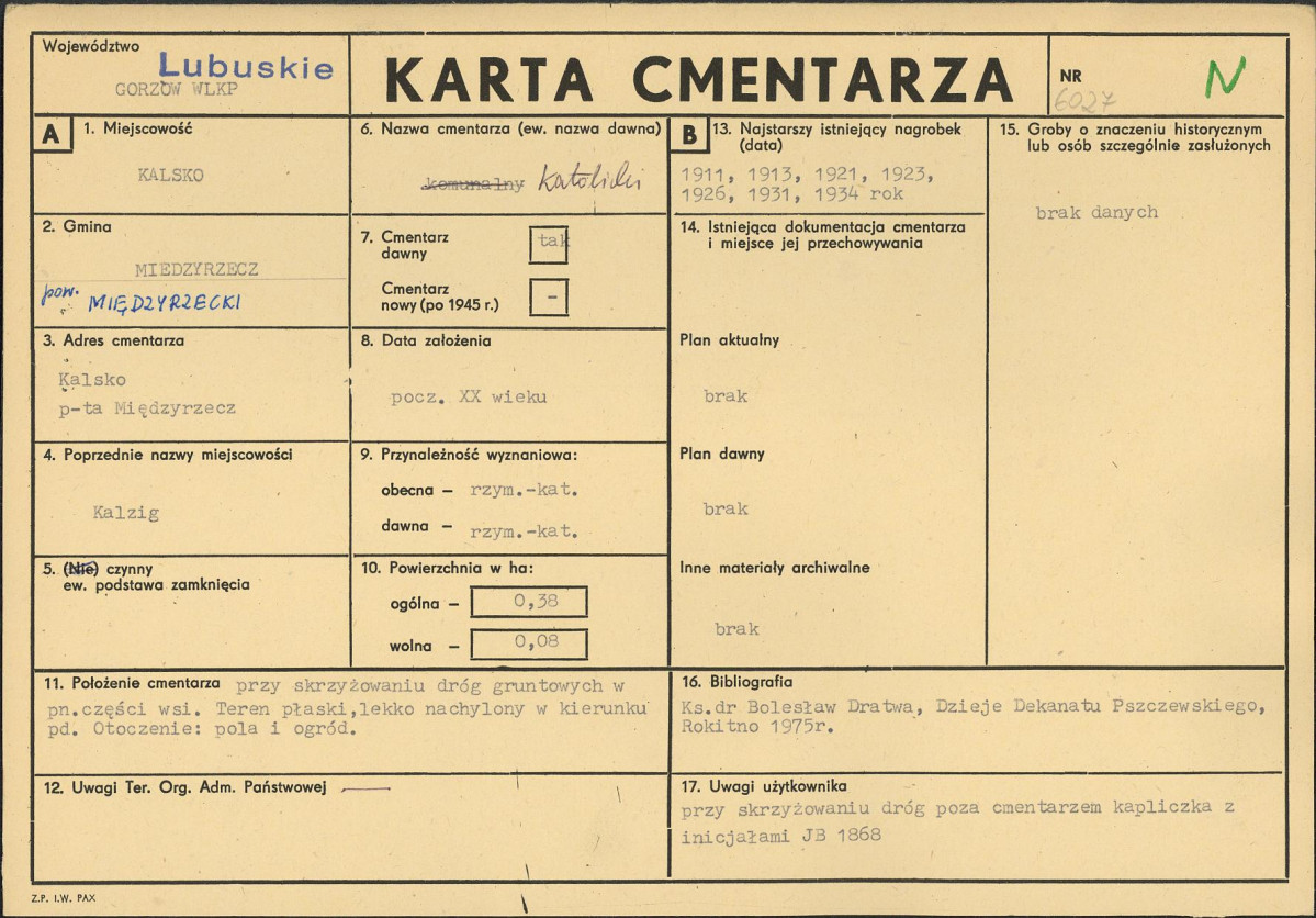 Karta cmentarza, skan nr 1