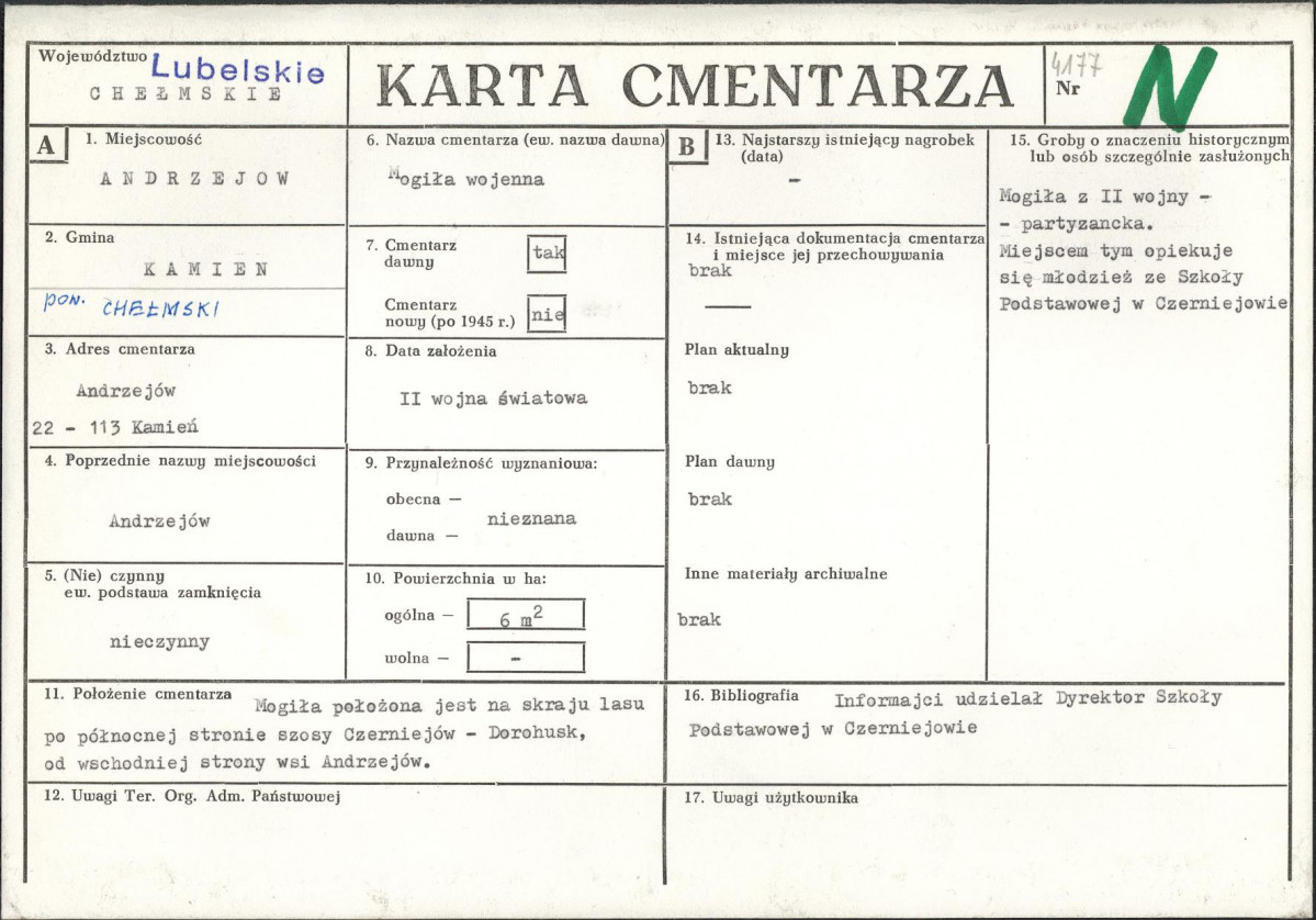 Karta cmentarza, skan nr 1