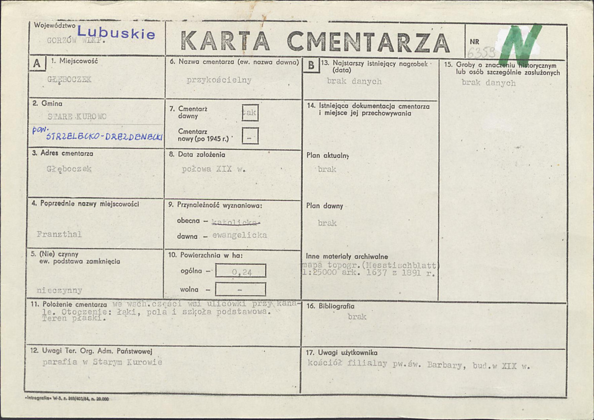Karta cmentarza, skan nr 1