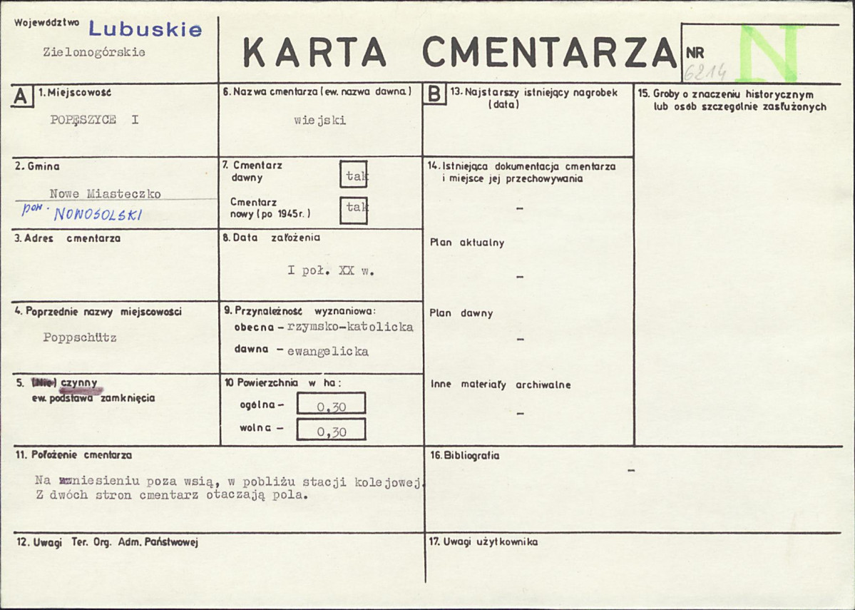 Karta cmentarza, skan nr 1