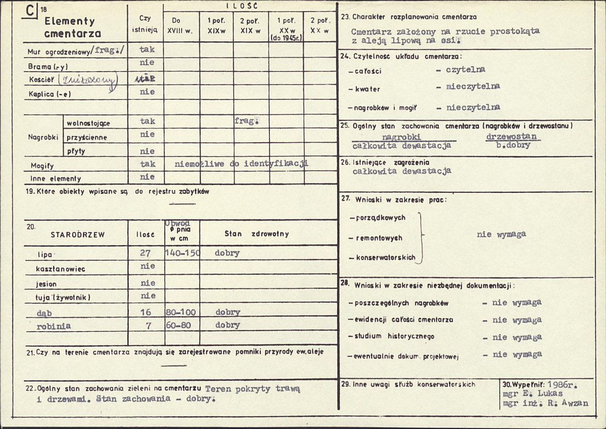 Karta cmentarza, skan nr 2