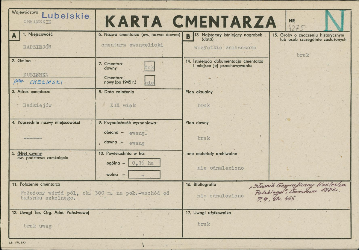 Karta cmentarza, skan nr 1