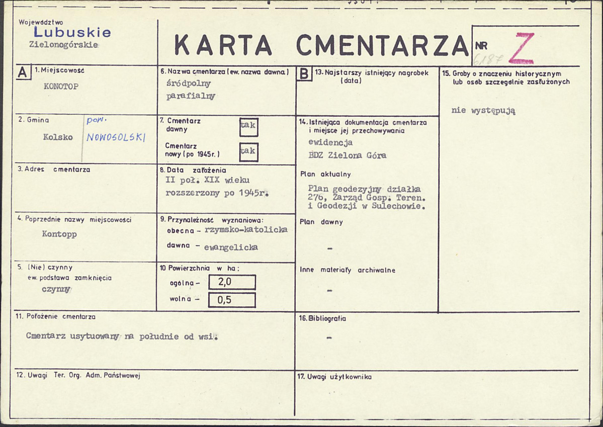 Karta cmentarza, skan nr 1