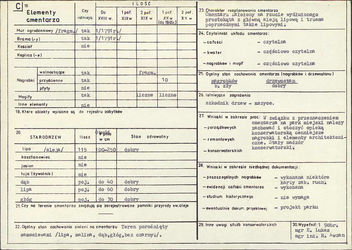 Karta cmentarza, skan nr 2