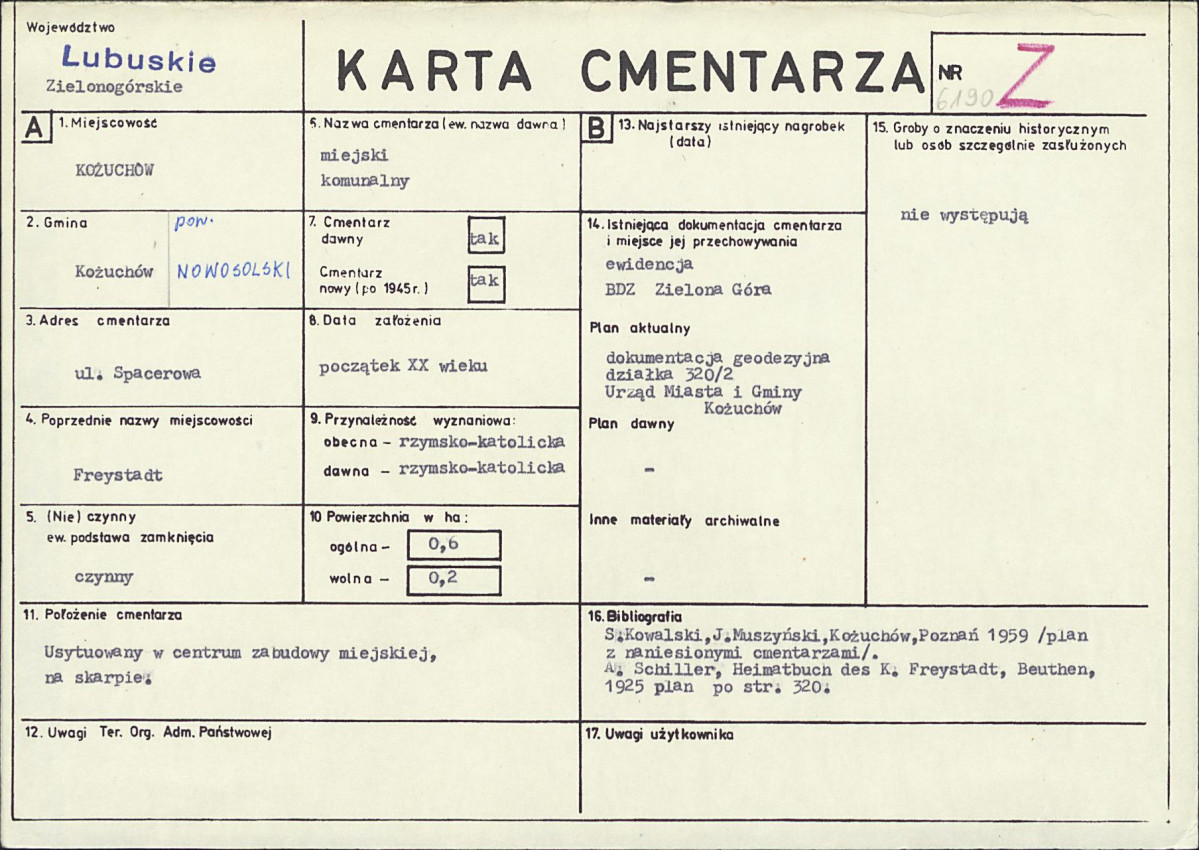 Karta cmentarza, skan nr 1