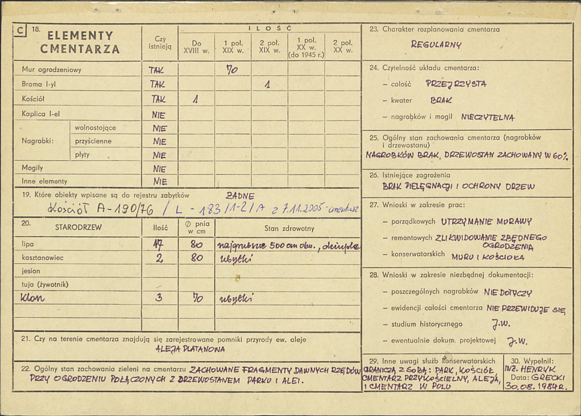 Karta cmentarza, skan nr 2