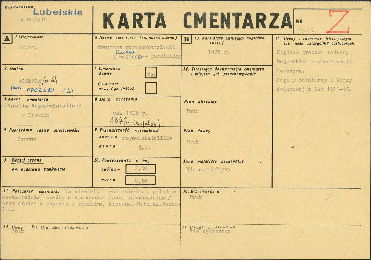 Karta cmentarza, skan nr 1