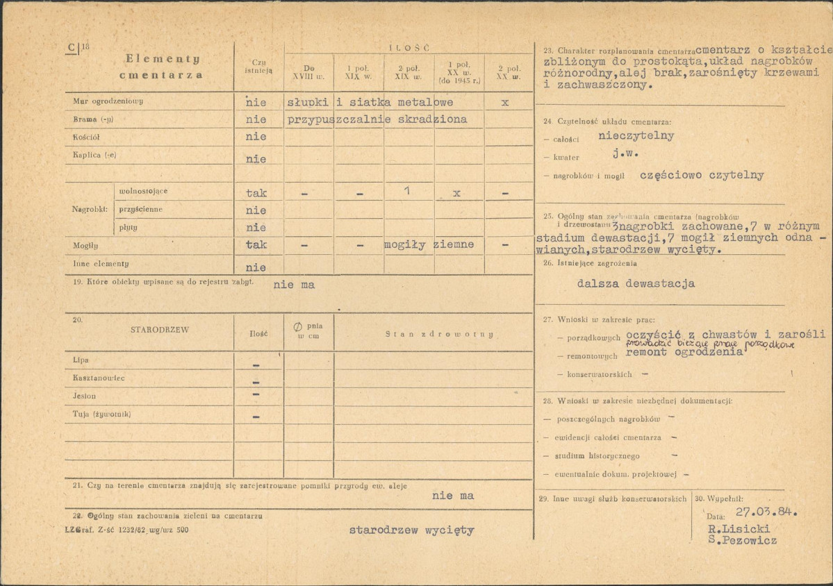 KC - Karta cmentarza, skan nr 2