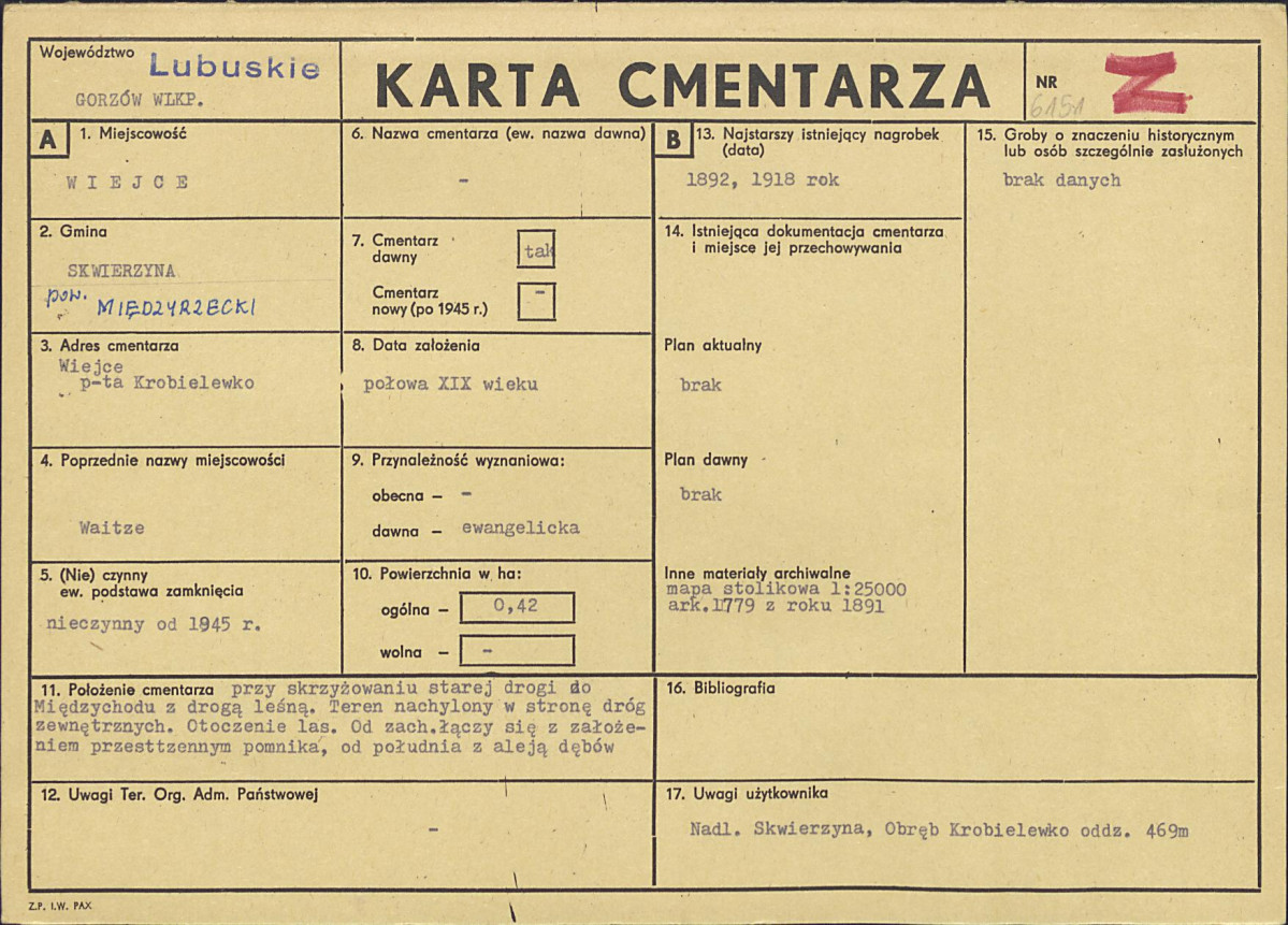Karta cmentarza, skan nr 1