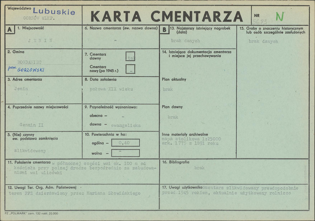 Karta cmentarza, skan nr 1