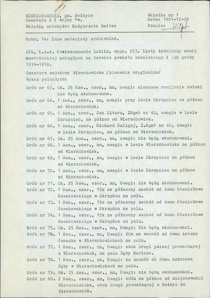 Karta cmentarza, skan nr 6