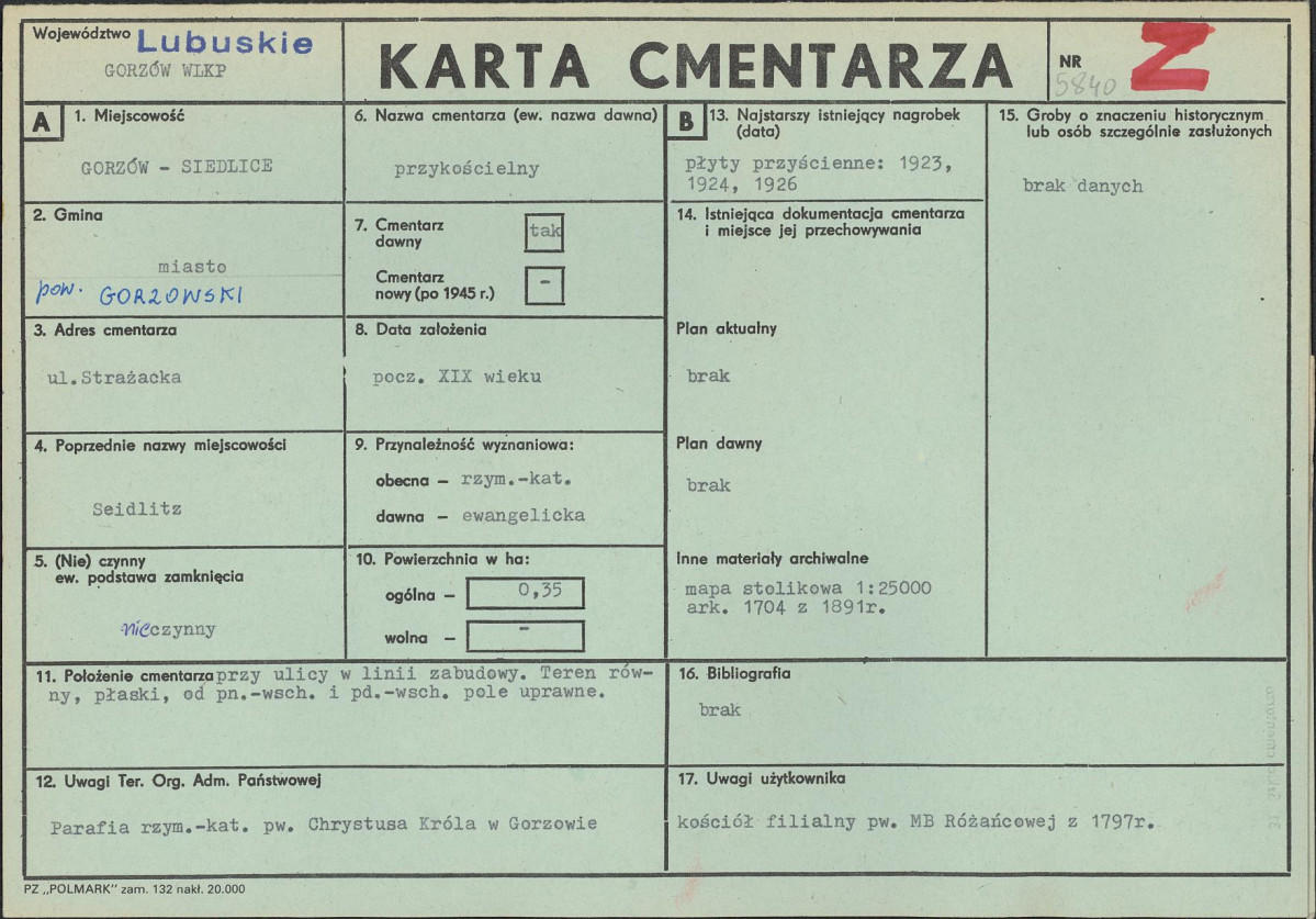 Karta cmentarza, skan nr 1