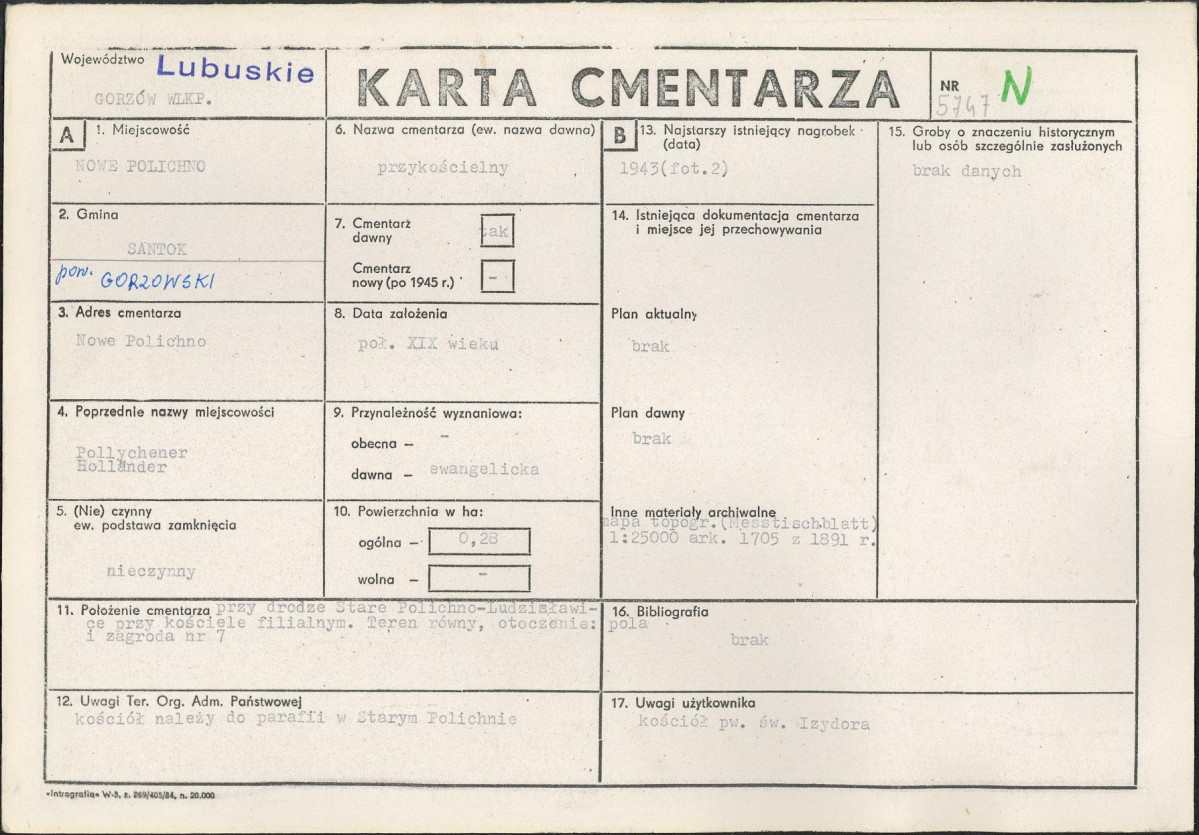Karta cmentarza, skan nr 1