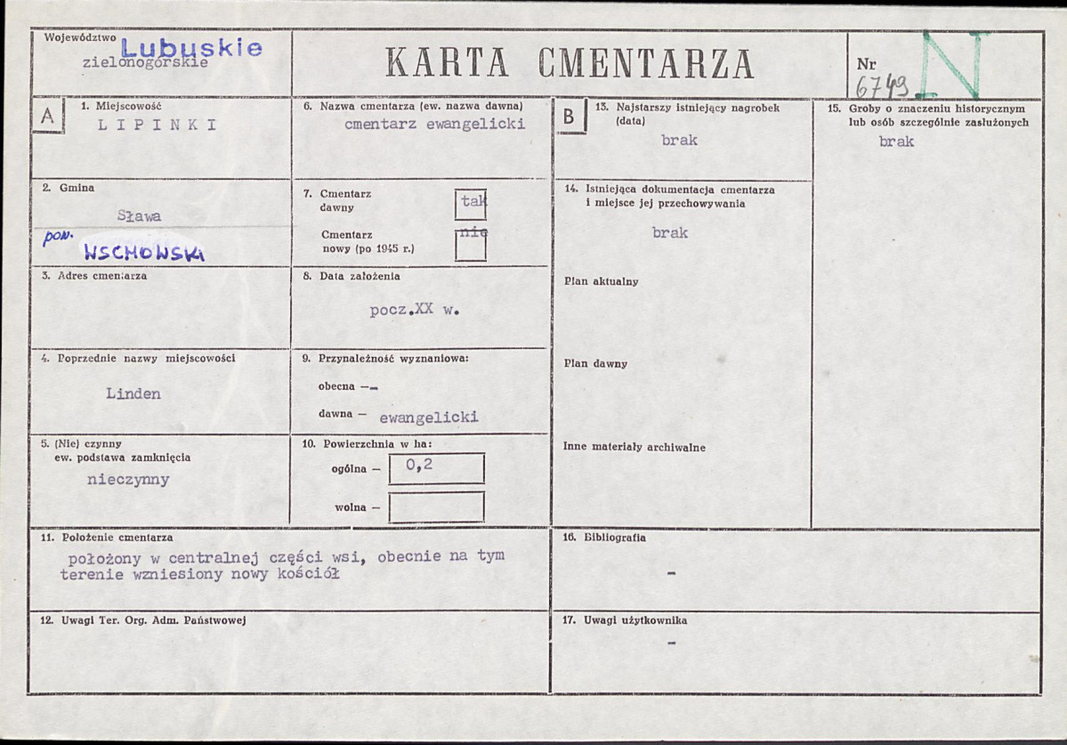 Karta cmentarza, skan nr 1