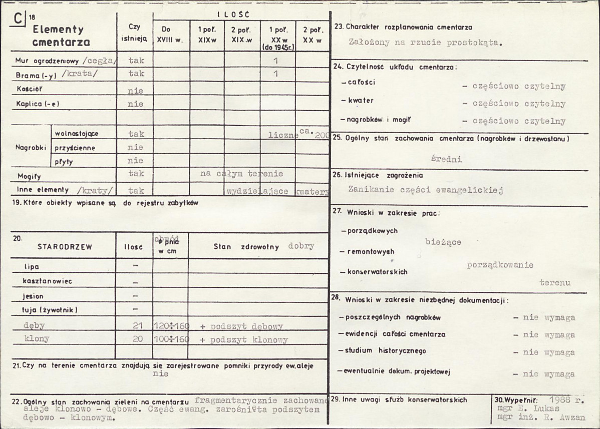Karta cmentarza, skan nr 2