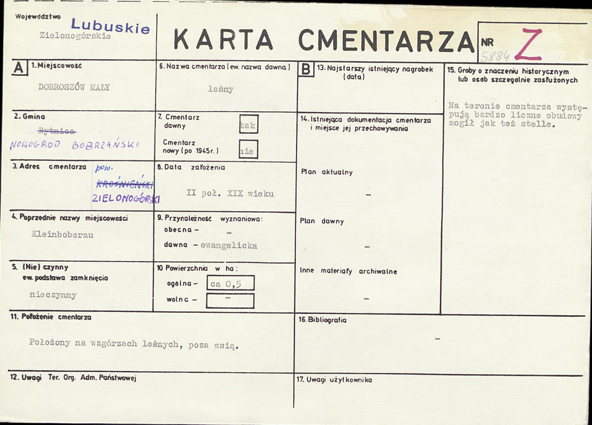 Karta cmentarza, skan nr 1