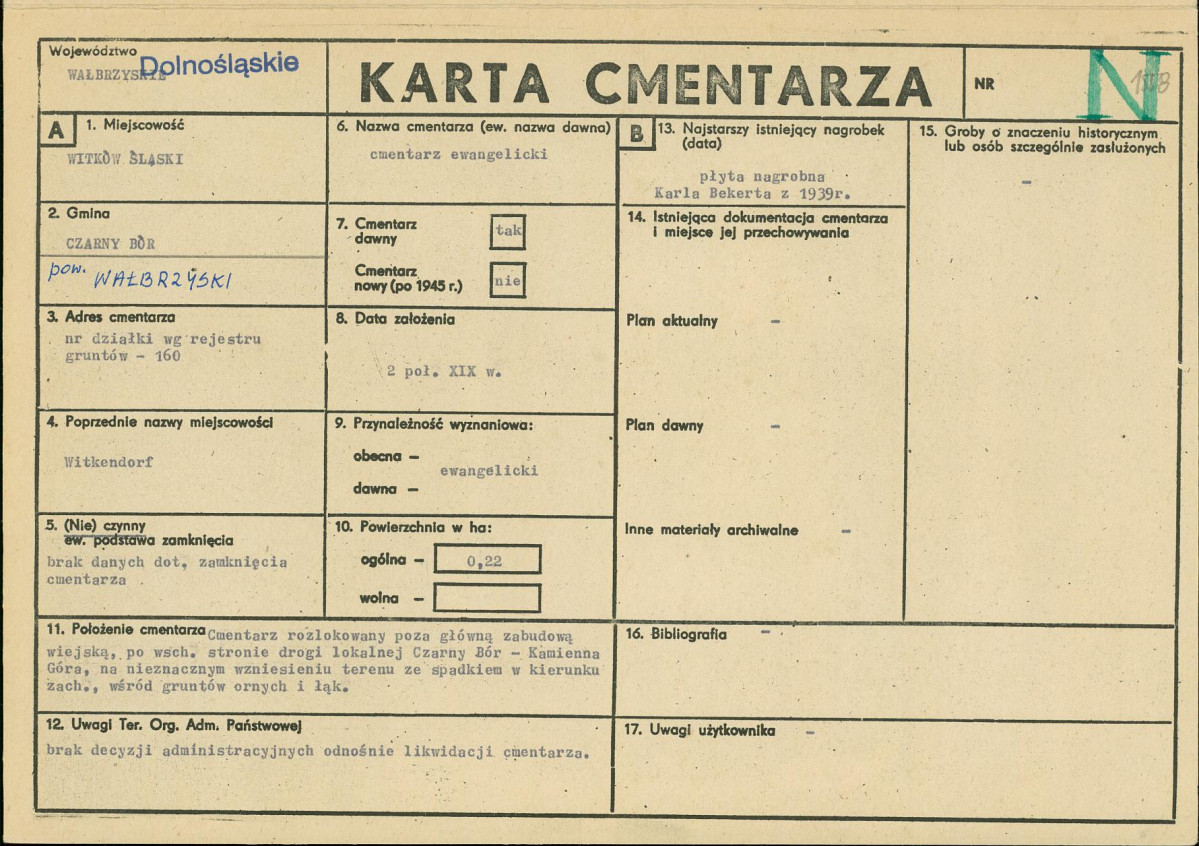 Karta cmentarza, skan nr 1