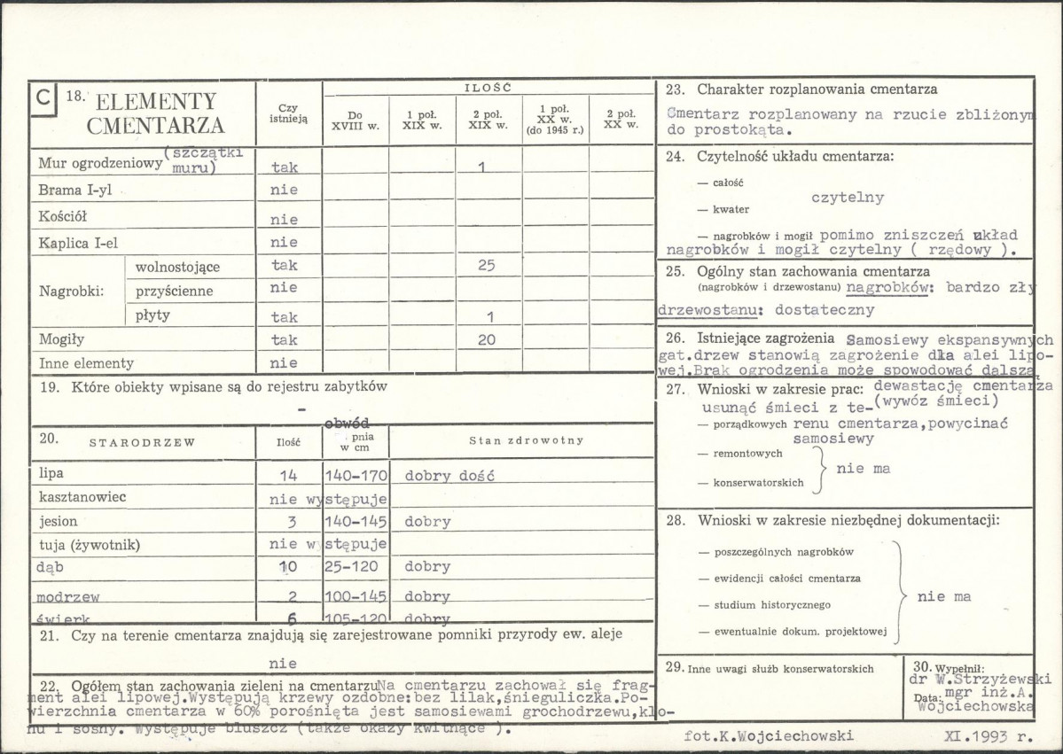 Karta cmentarza, skan nr 2
