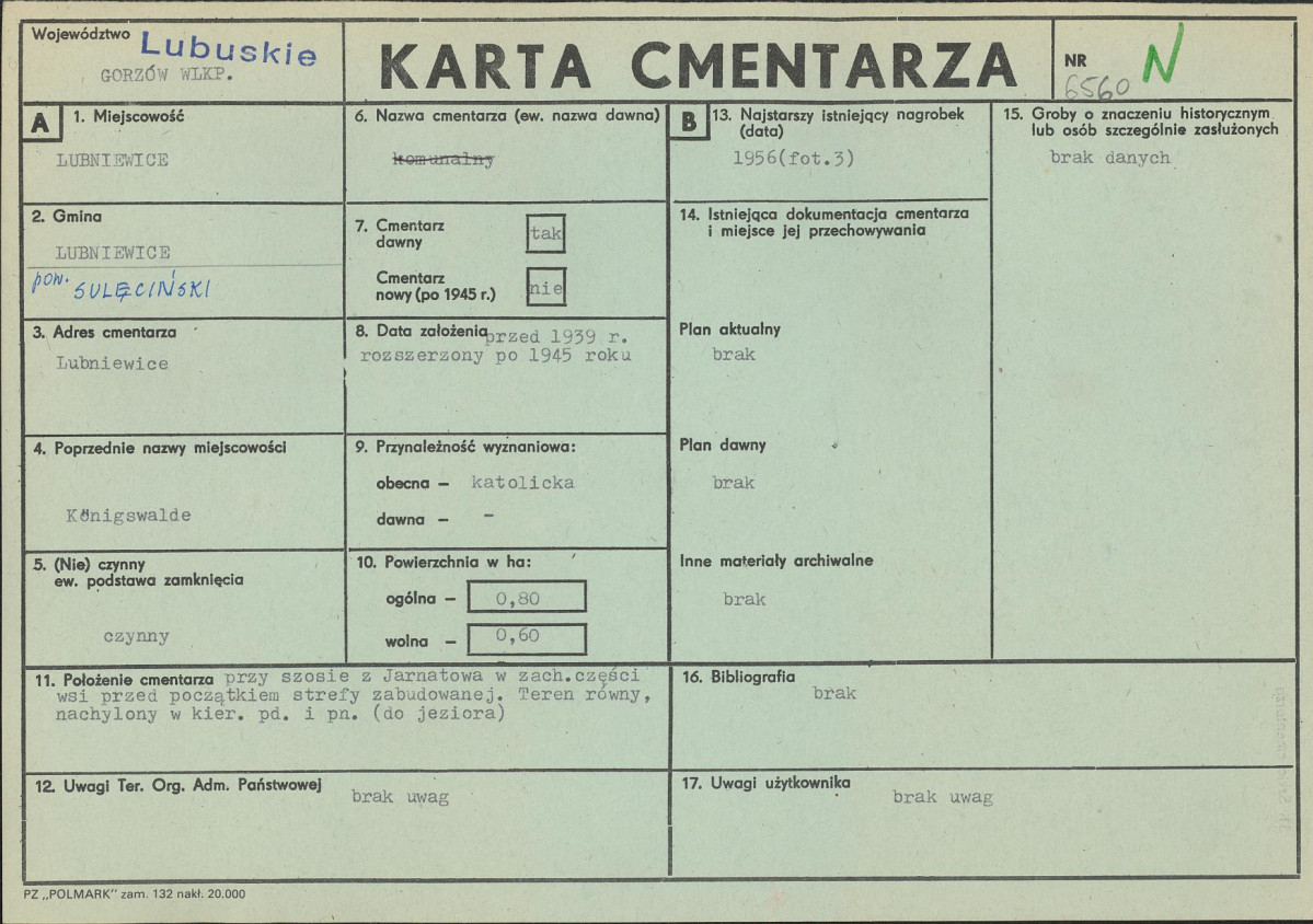 Karta cmentarza, skan nr 1