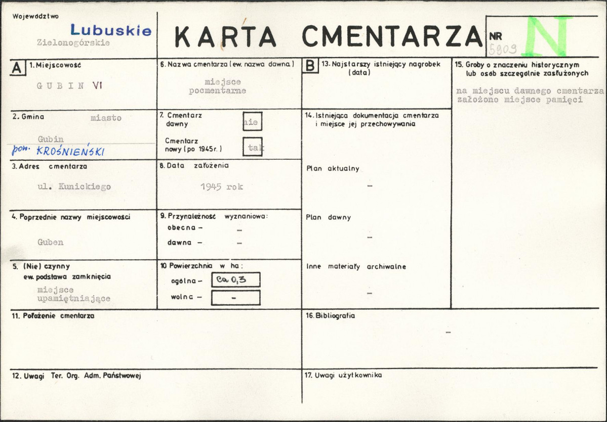 Karta cmentarza, skan nr 1