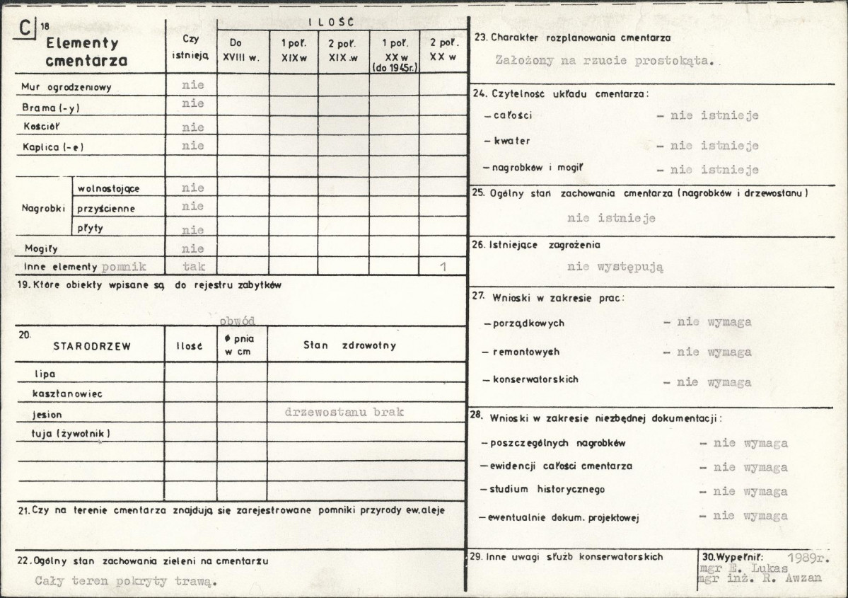 Karta cmentarza, skan nr 2
