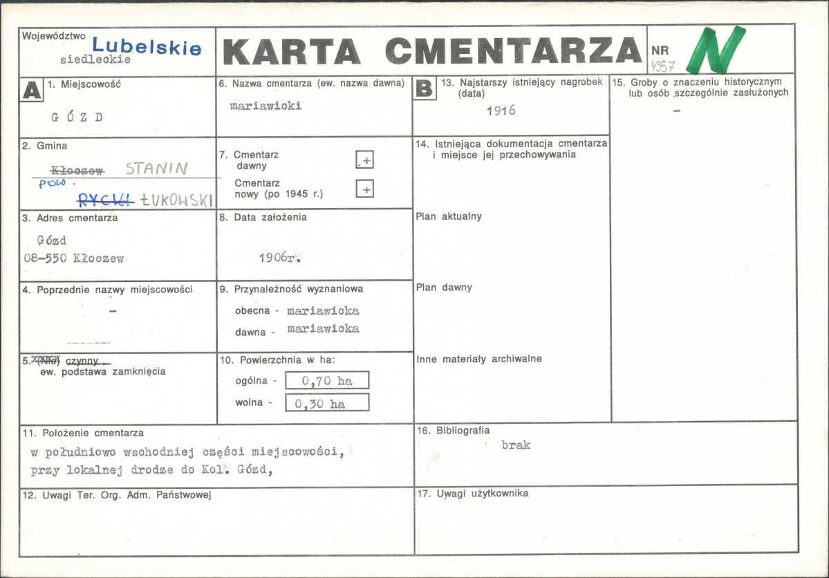 Karta cmentarza, skan nr 1