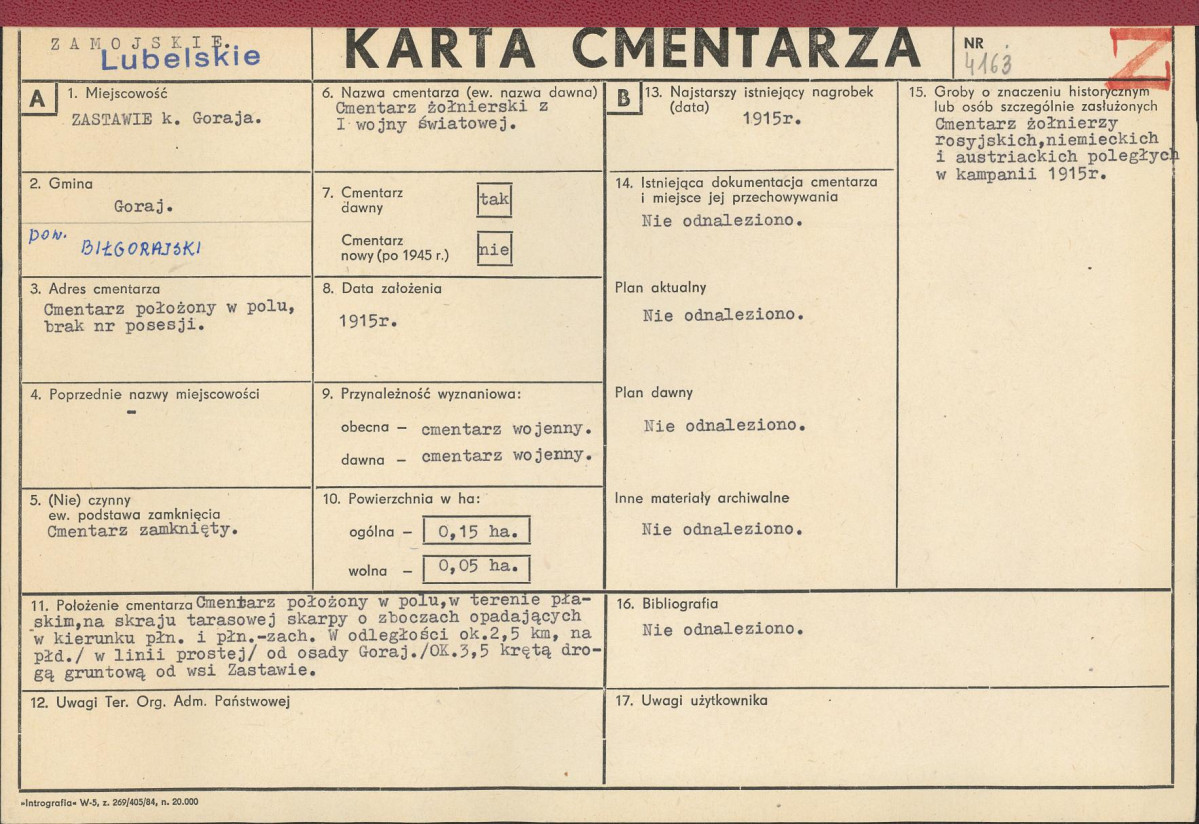 Karta cmentarza, skan nr 1