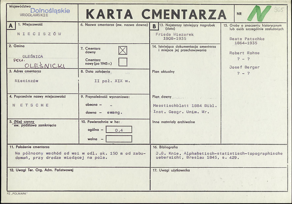 Karta cmentarza, skan nr 1