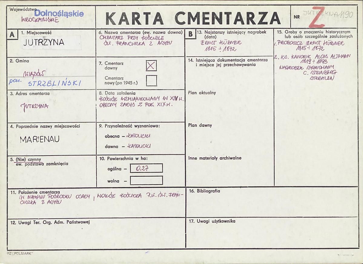 Karta cmentarza, skan nr 1