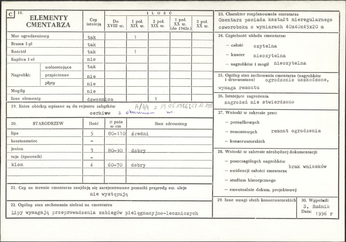 Karta cmentarza, skan nr 2