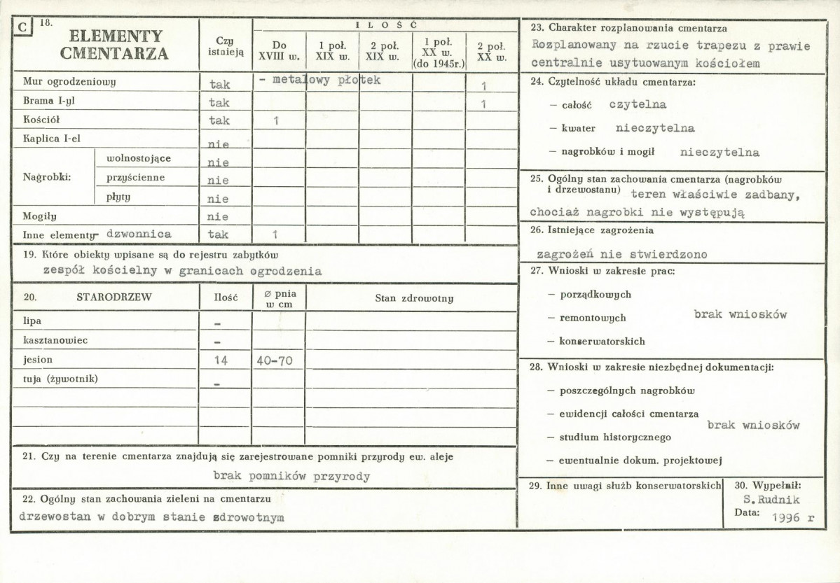 Karta cmentarza, skan nr 2