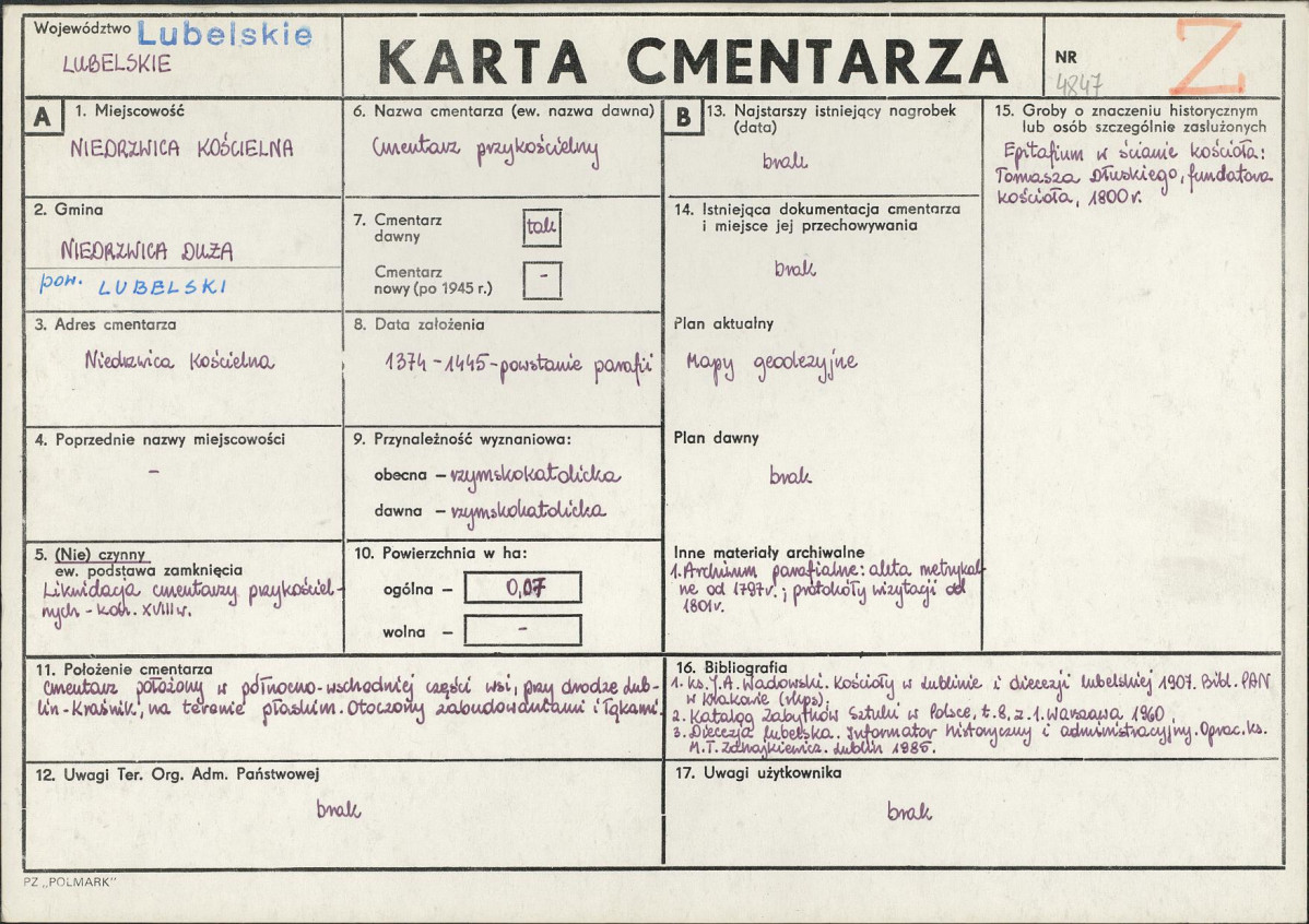 Karta cmentarza, skan nr 1