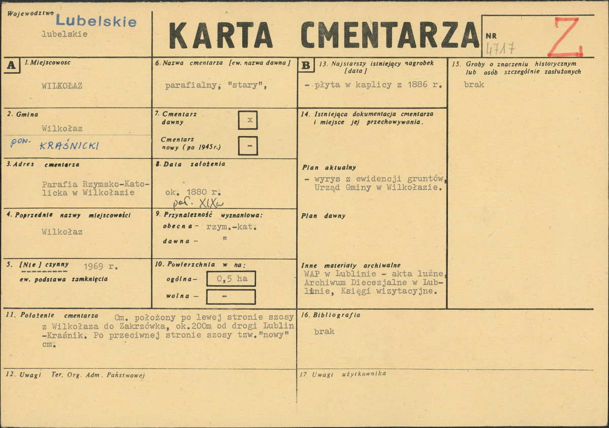 Karta cmentarza, skan nr 1