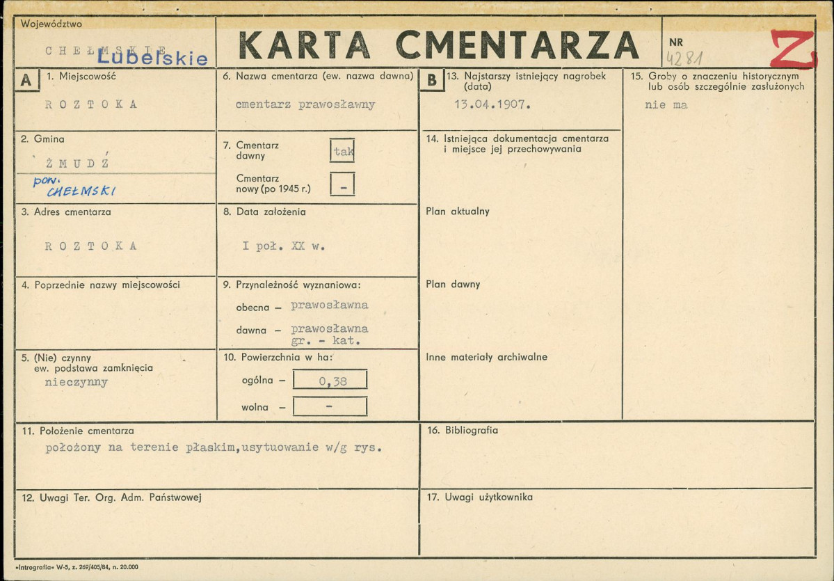 Karta cmentarza, skan nr 1