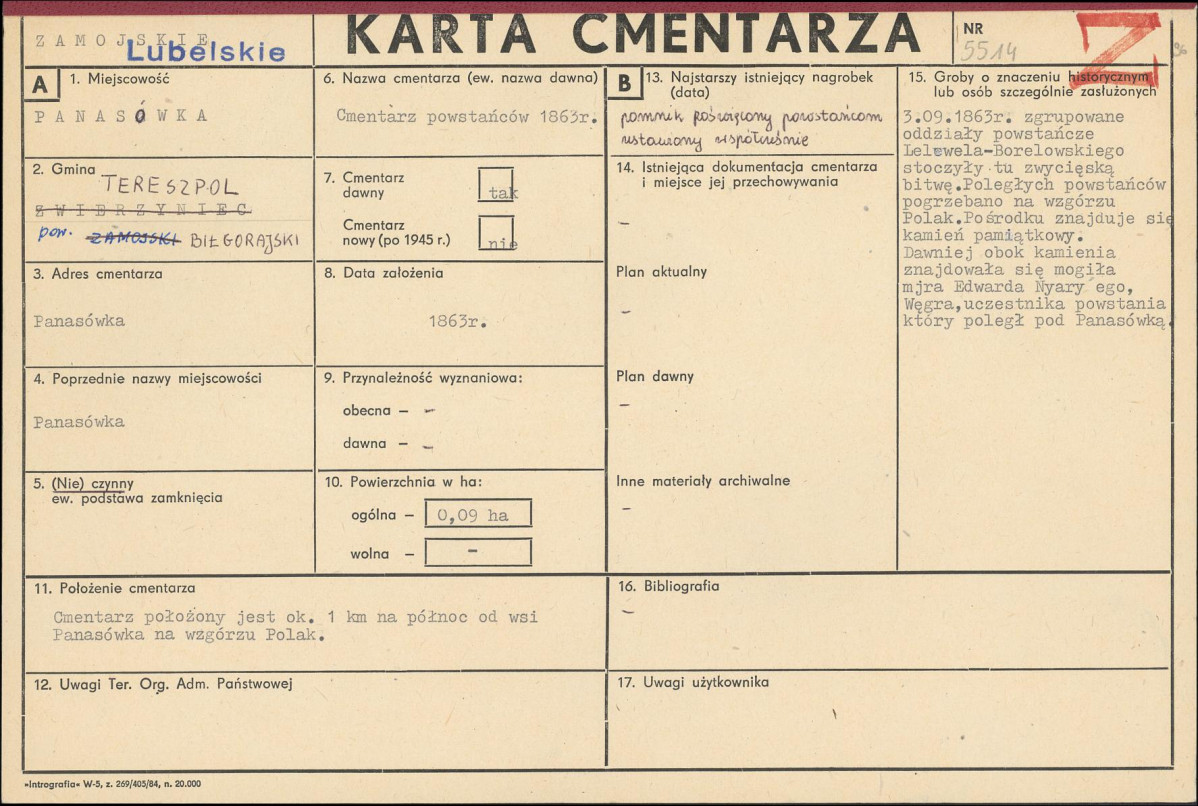 Karta cmentarza, skan nr 1