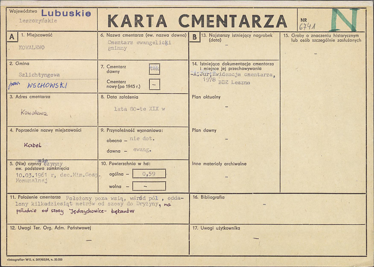 Karta cmentarza, skan nr 1