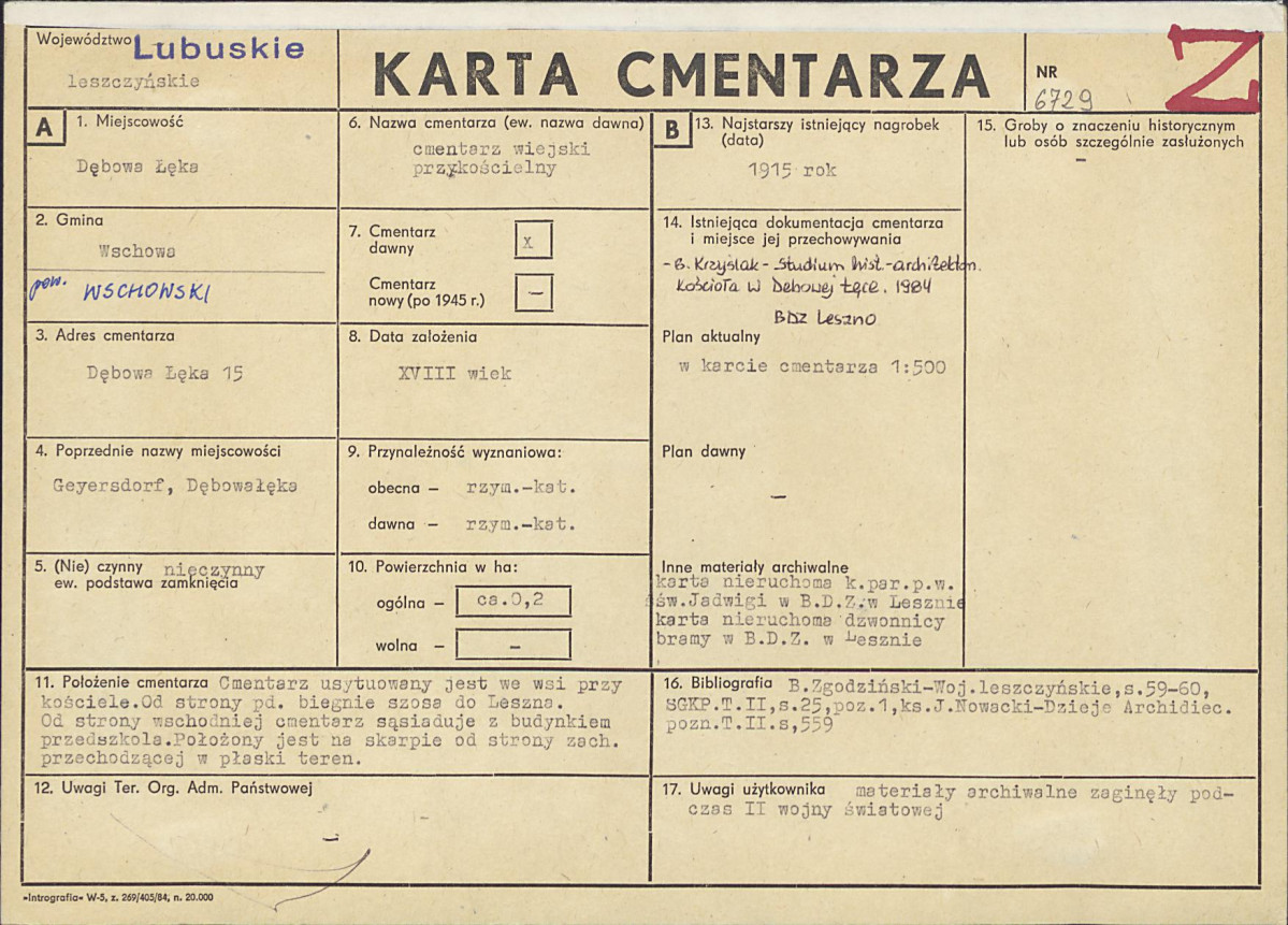 Karta cmentarza, skan nr 1