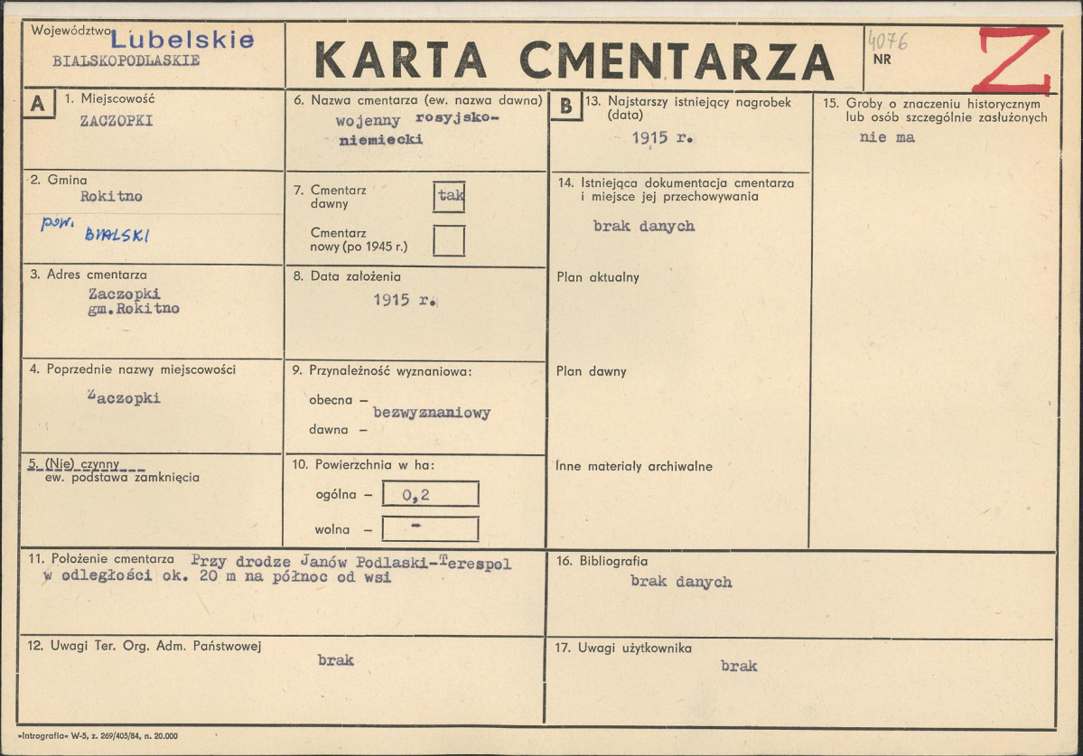 Karta cmentarza, skan nr 1
