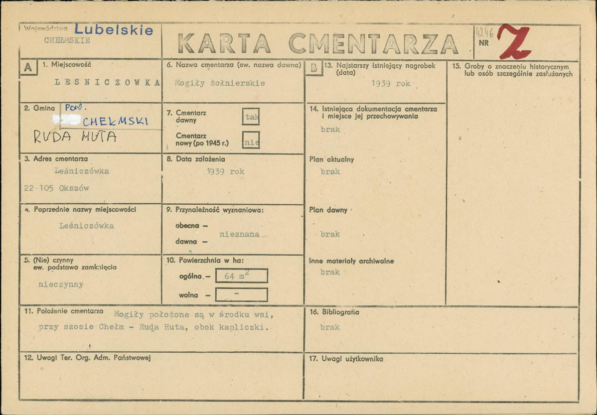 Karta cmentarza, skan nr 1