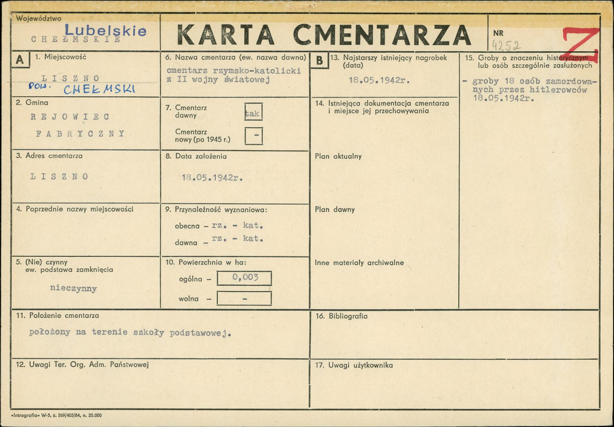 Karta cmentarza, skan nr 1