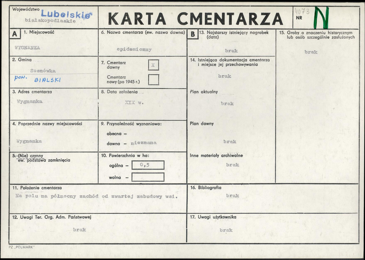 Karta cmentarza, skan nr 1