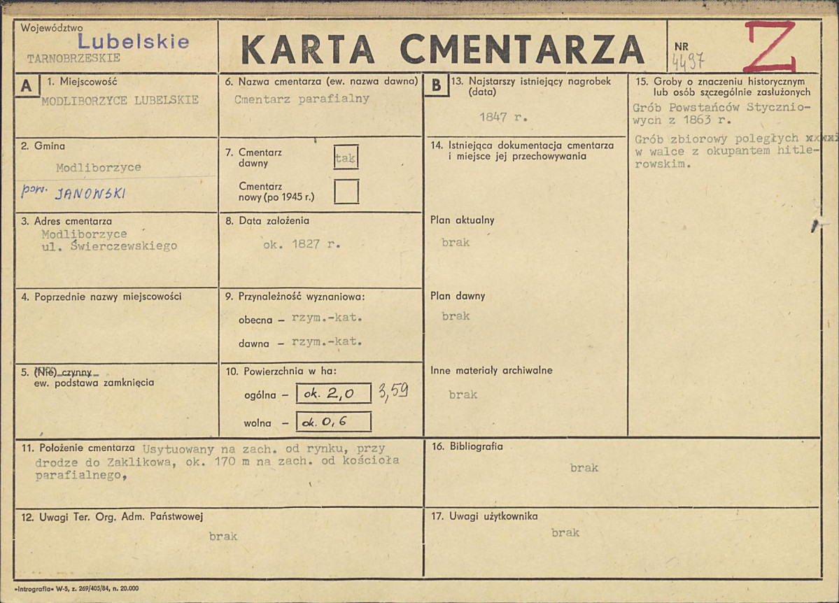 Karta cmentarza, skan nr 1