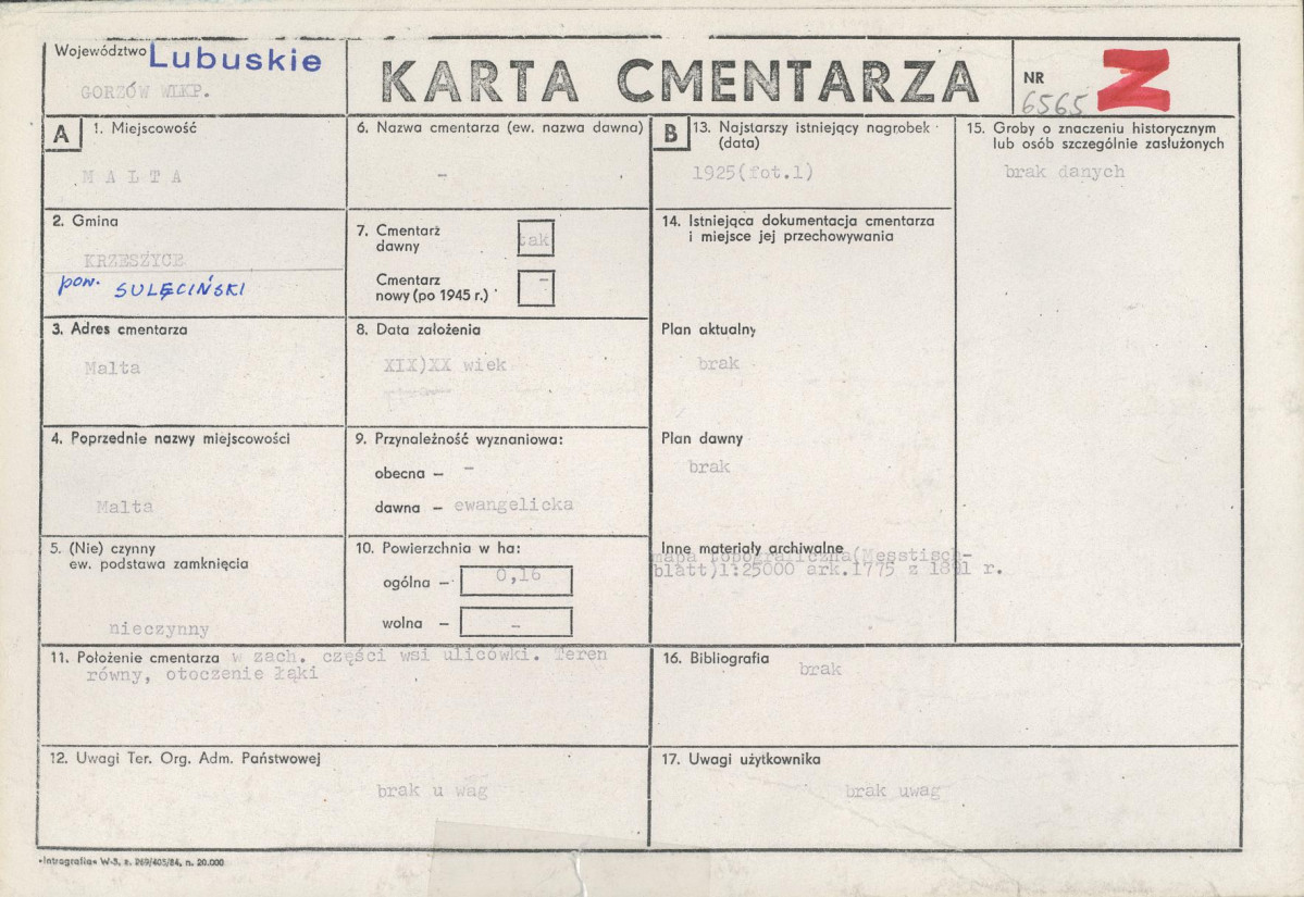 Karta cmentarza, skan nr 1
