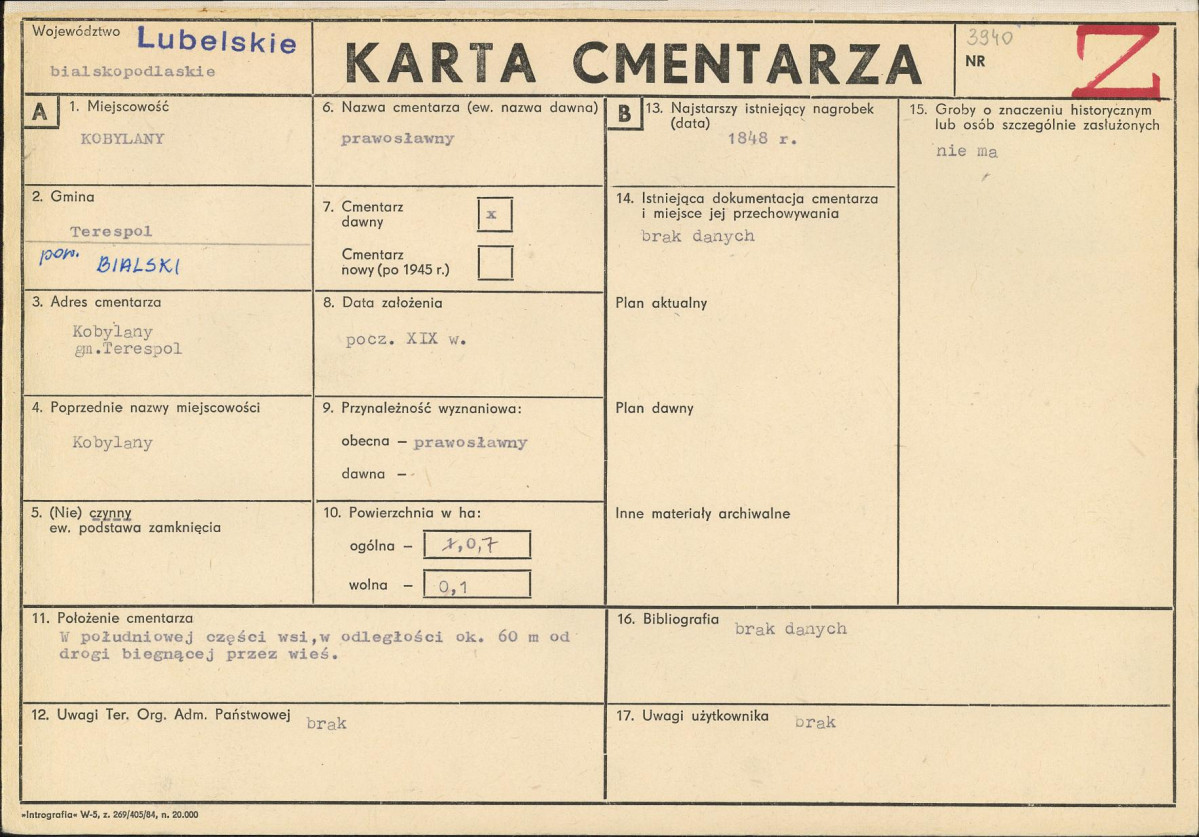 Karta cmentarza, skan nr 1