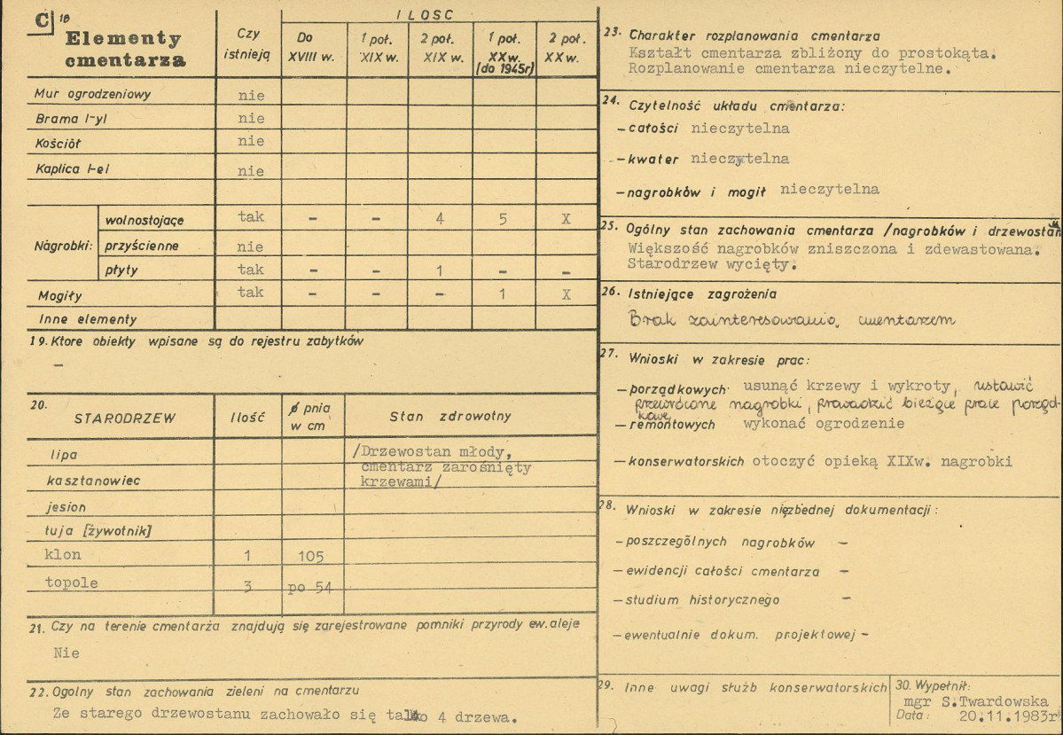 KC - Karta cmentarza, skan nr 2